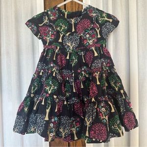 babyGap Navy Blue Flower Tree Tiered Dress